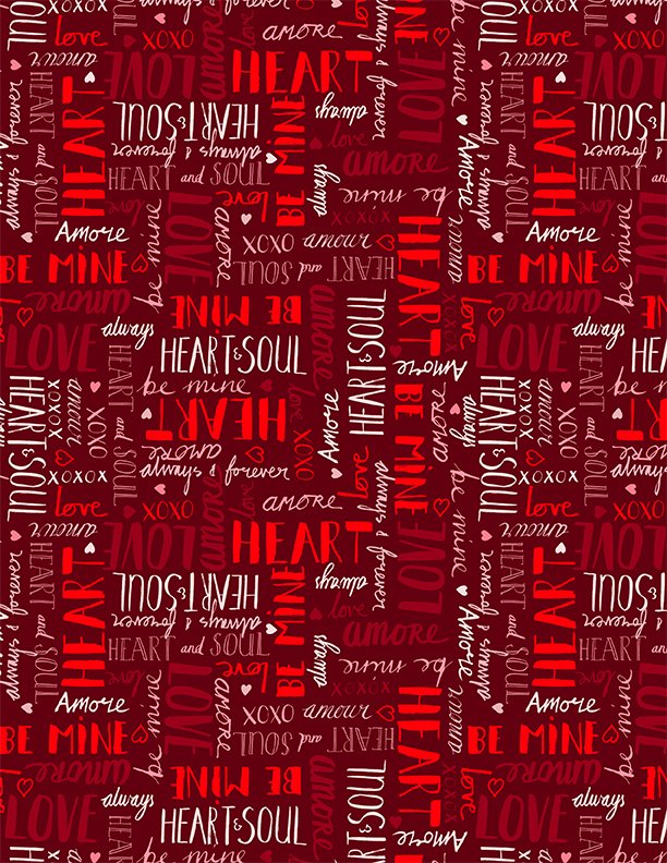 Happy Hearts Red Words