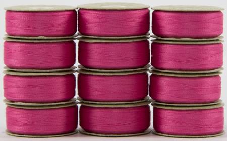 Bobbin L Style Prewound SuperBobs Dark Pink 12ct