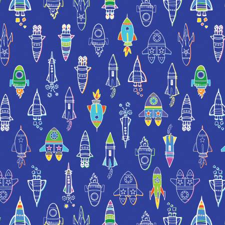 Blue Rocket Lift Off (Lift Off) Glows in the Dark