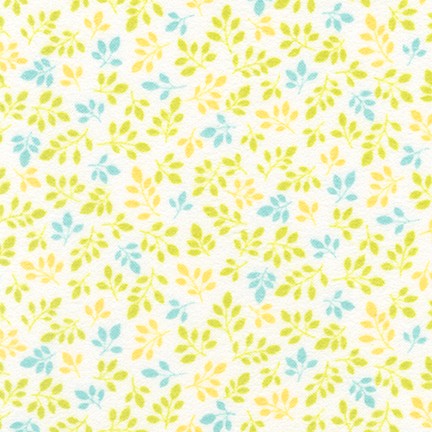 Monkey Hangout White Leaf Flannel