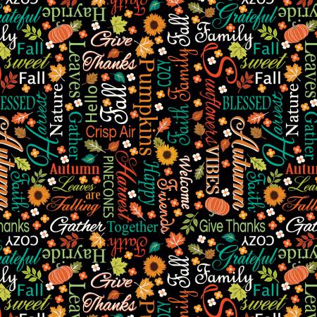 Black Words of Autumn Harvest BEN052225