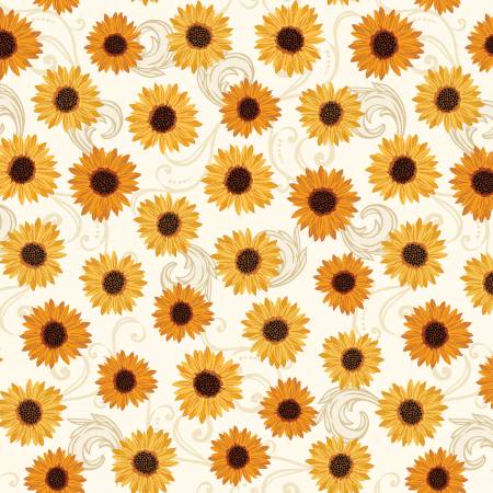 Cream Sunflower Dance Harvest BEN052225