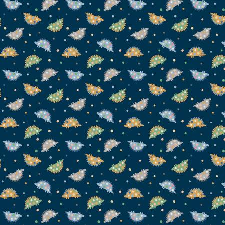 Baby Dino Flannel Dino & Dots Navy
