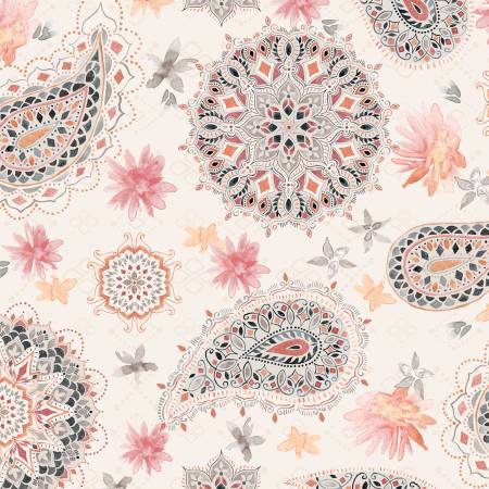Paisley Place Cream Paisley & Mandala