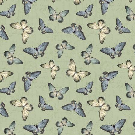 Garden Grace Sage Butterfly Toss