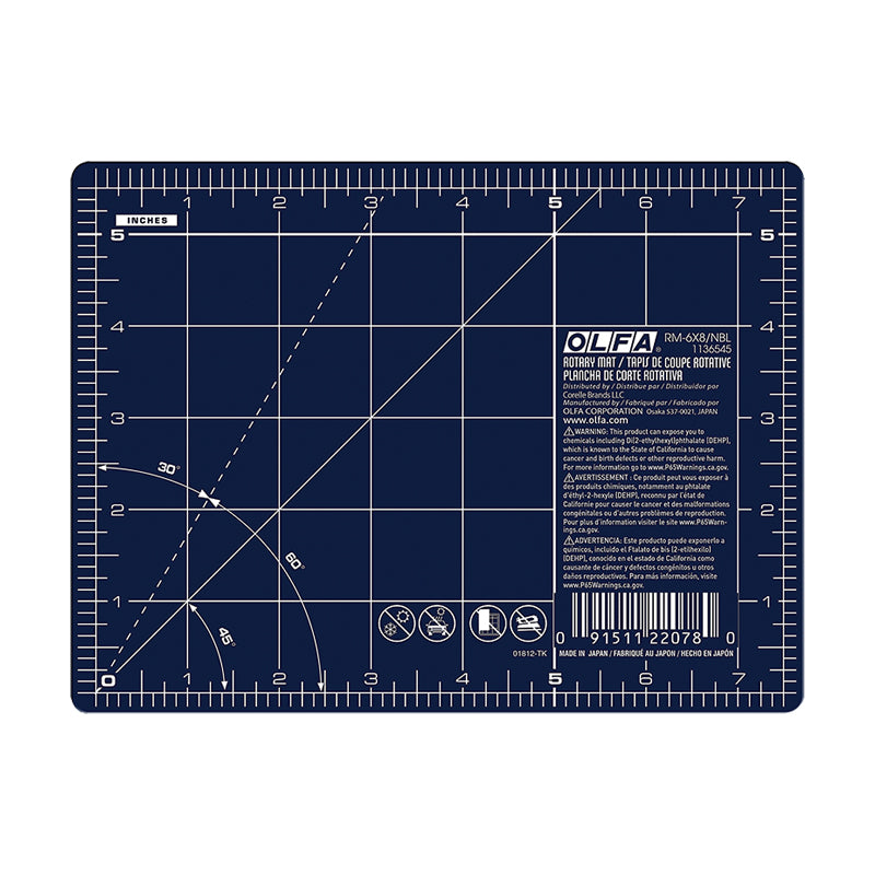 Rotary Mat Double Side 6x8 Navy