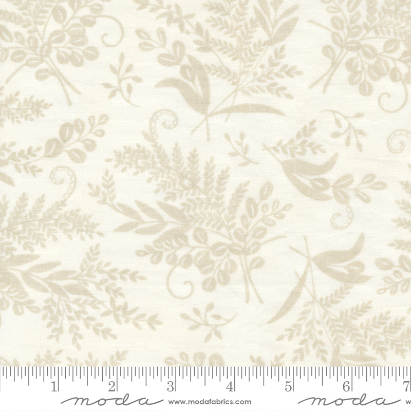 Happiness Blooms White Washed Tonal Fern