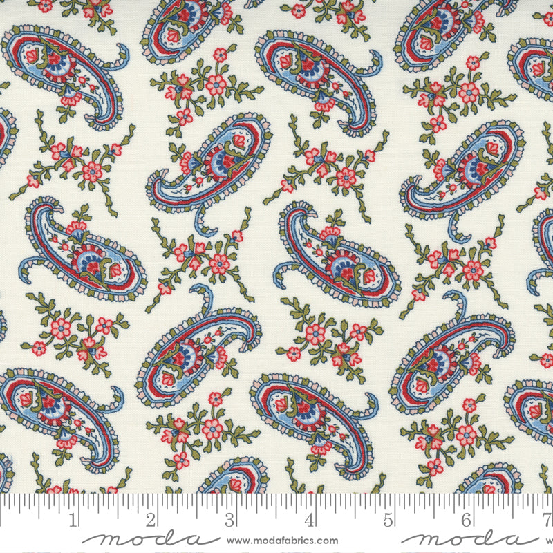 Belle Isle Cream Paisley