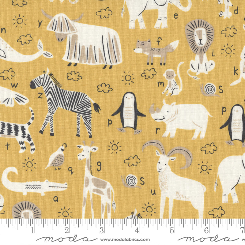 ABC XYZ Yellow Animals