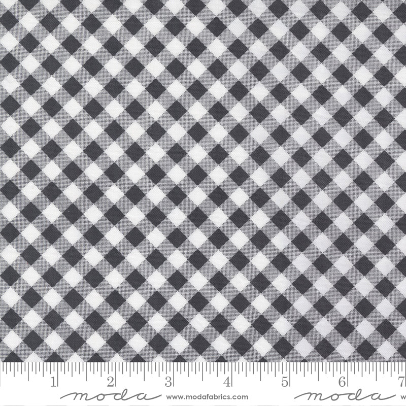 Country Rose Charcoal Check