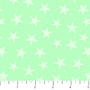 MERMAID KITTIES LT.GREEN Stars