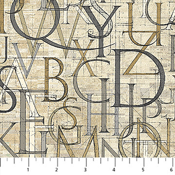Roman Letters Cream Multi