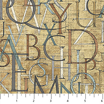 Roman Letters Ochre Multi