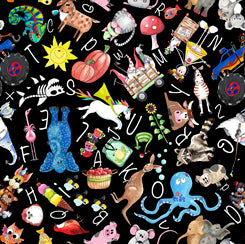 Alphabet Soup CHARACTER TOSS BLACK