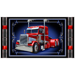 Keep On Truckin' SEMI TRUCK PANEL BLACK Approx. 42" x 24"