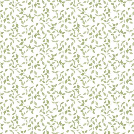Winsome Critters White/Green Leaf Toss