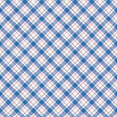 Country Blue Diagonal Plaid White/Dark Blue