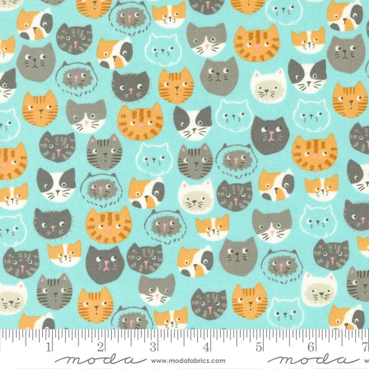 Here Kitty Kitty Aqua 20830 18 Moda #1