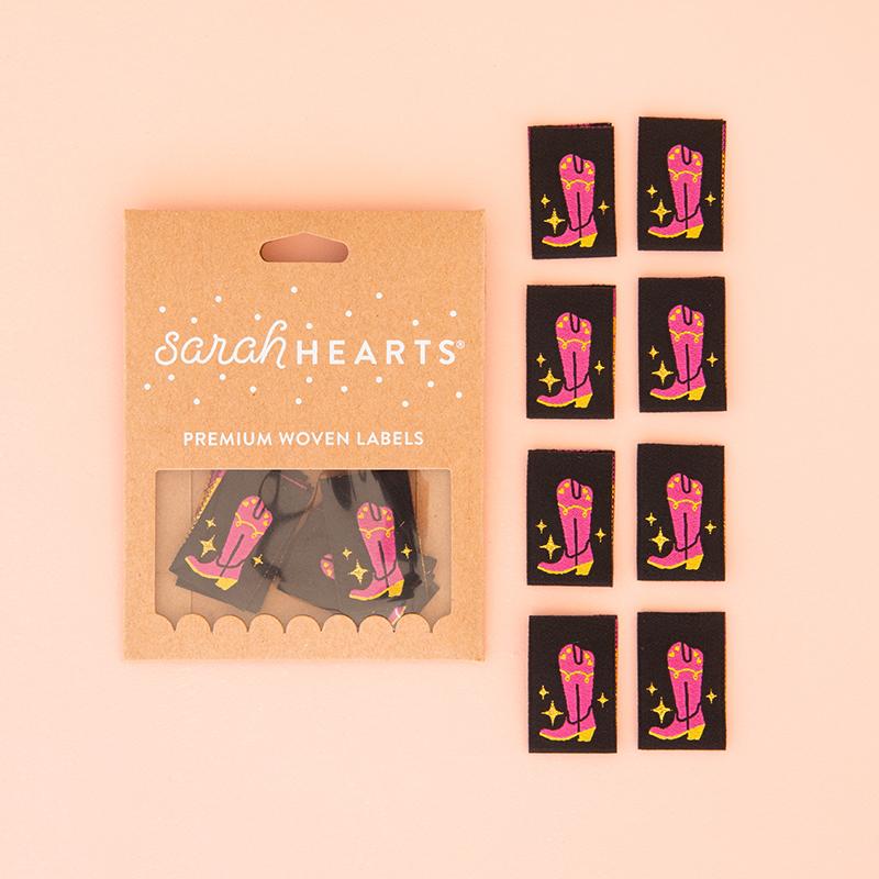 Sew in Labels Cowboy Boot LP196 Sarah Hearts#1