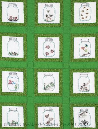 Creatures In JarsThemes Quilt Block Set