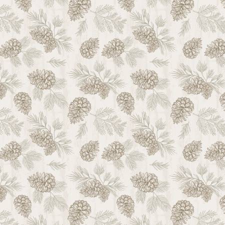 Wildlife Trail Cream Pinecones & Sprigs