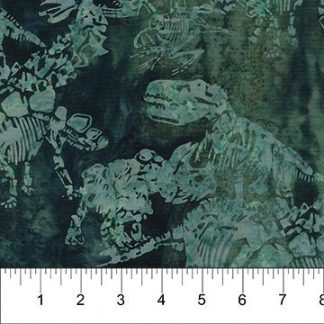 Dinosaurs Batik Fossilized Midnight