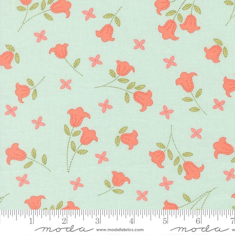 Sunbonnet Med Print Pale Blue 31761 19