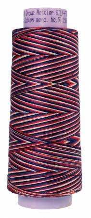 Silk Finish Variegated 50wt Cotton Thread 1500yd/1372M Patriotic