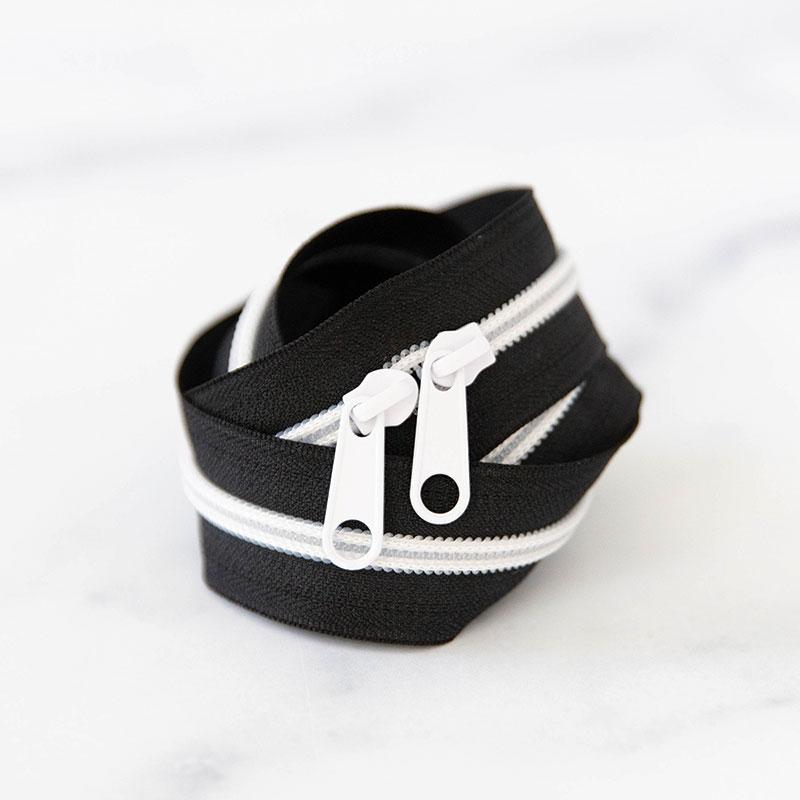 30" Zipper Black and White SSCZ31 Stitch Supply#1