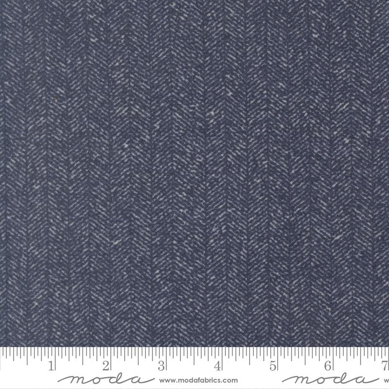 Flannel Gather Basics Navy 49342 14F Moda #1