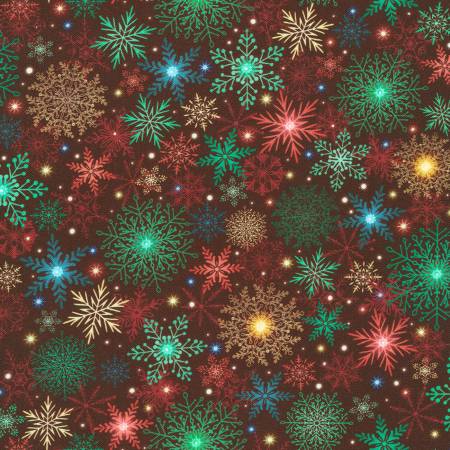 Merriment Snowflakes Cranberry