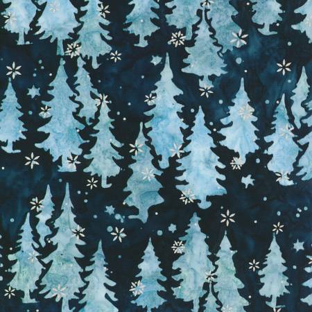 Winter Pines Trees Winter Batik