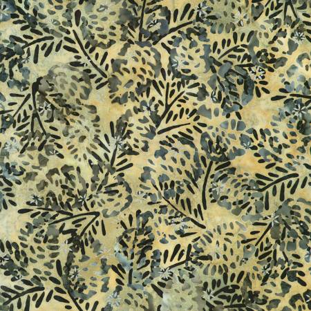 Winter Pines Pinecones Buff Batik