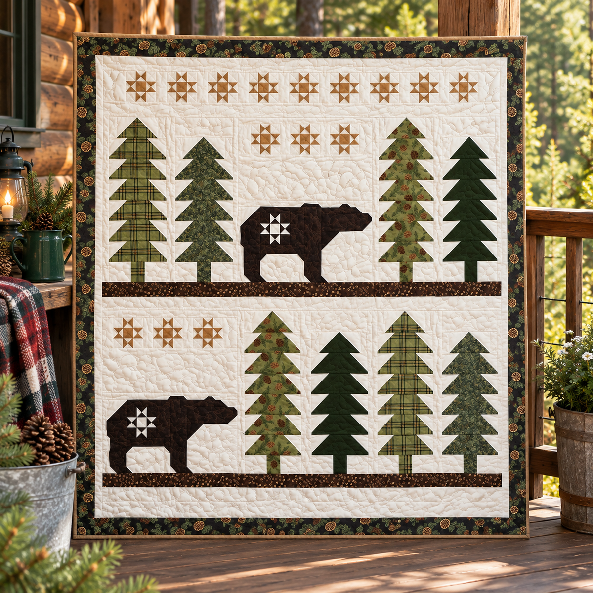 Bearly Noticeable Kit w/ borders 74" x 77"