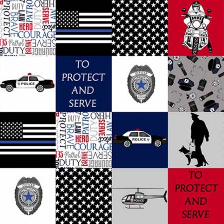Digital 60" Cuddle Print Police