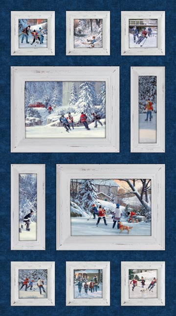 HOMETOWN HOCKEY NAVY Panel EACH