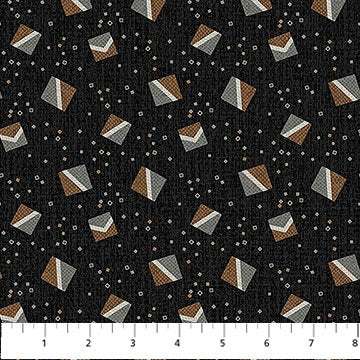 Haberdashery Flannel Small Block Toss Black