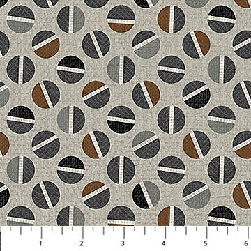 Haberdashery Flannel Circle Toss Grey Multi