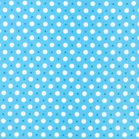 Time Well Spent Dots Blue Flannel