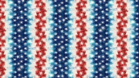 Stars and Stripes Ombre Stripe Fireworks Americana