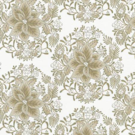Holiday Flourish Damask Dove w/Metallic