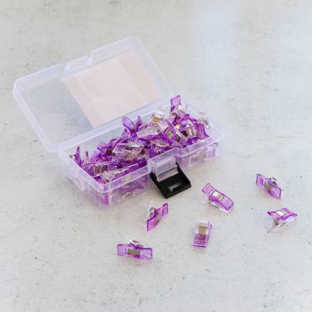 Sallie Tomato Purple Sewing Clips 50pk