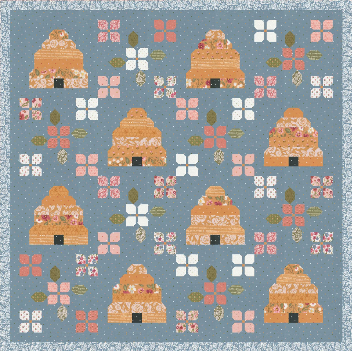 Bloom and Buzz 72.5" x 72.5"