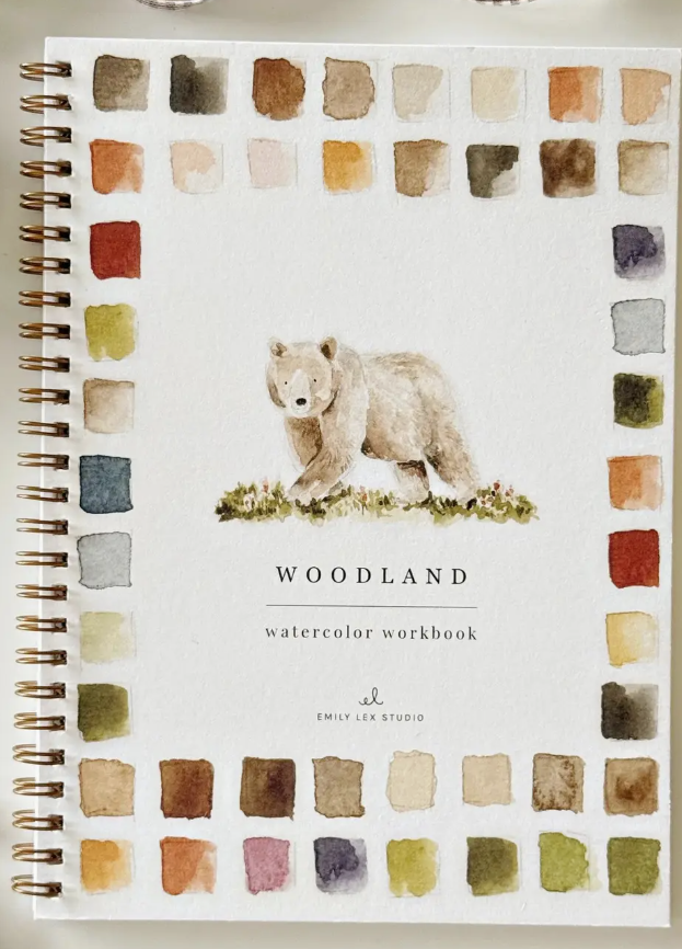 woodland watercolor workbook