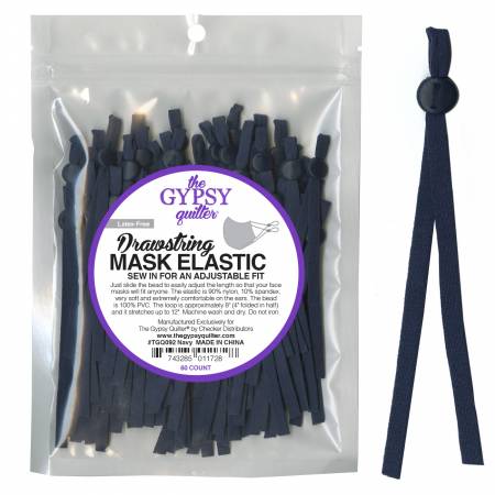 Adjustable Elastic Navy 8in PER PAIR