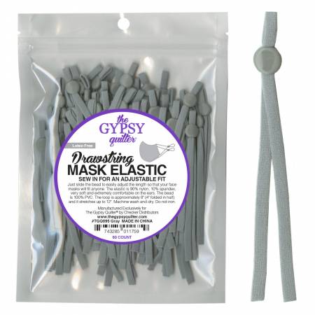 Adjustable Elastic Gray 8in PER PAIR