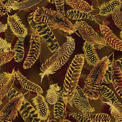 Gilded Feathers Acorn Brown