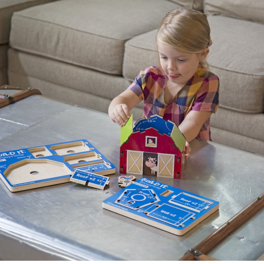 Build It Blueprint Puzzle Barn