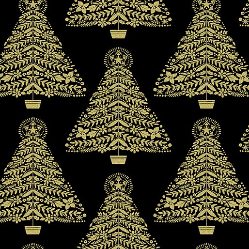 Holiday Sparkle Black Trees
