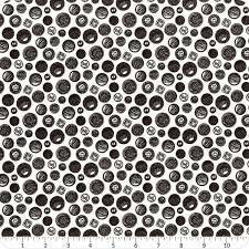 SEWING IS MY HAPPY PLACE Buttons WHITE/BLACK
